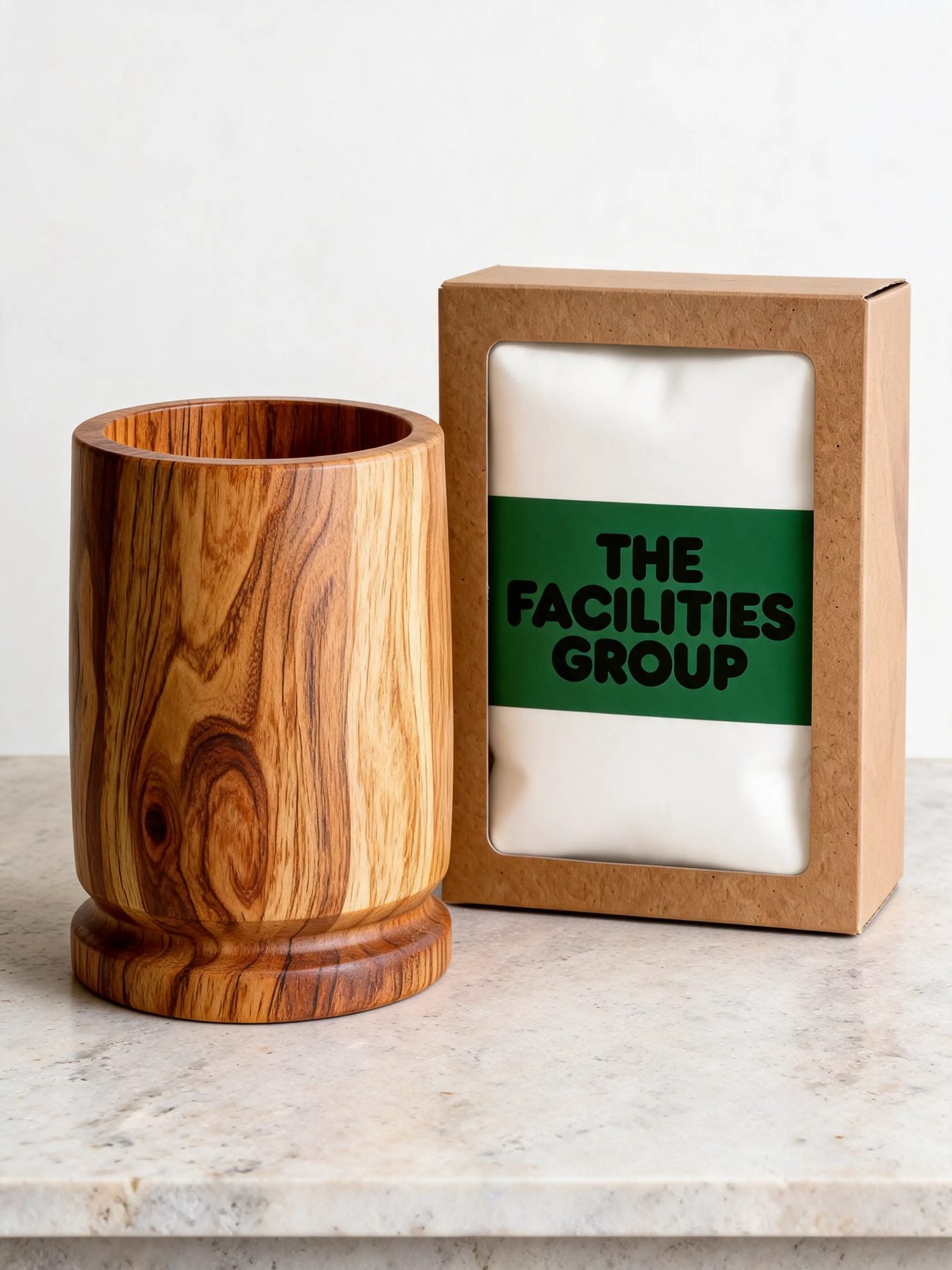 Olive Wood Utensil Crock